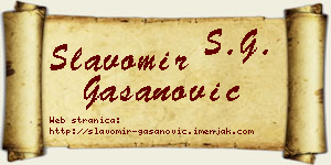 Slavomir Gašanović vizit kartica